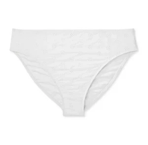 Wild Fable Eyelet High Waist High Leg Cheeky Bikinihose Gr. 3X weiß NEU - Bild 1 von 7