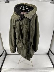 J CREW Perfect Winter Parka Kapuze Primaloft Olivgrün Größe M Tall - Bild 1 von 15