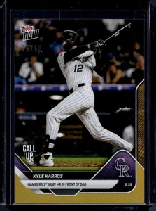 2025 Topps Now #581 Kyle Karros Gold Foil #D /50 RC Rookie - Bild 1 von 2