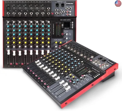 G-MARK MK800MP3 Professional Audio Mixer Sound Board 8 Channels Mixing Console - Image 1 of 4