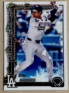 2025 Topps Holiday Shohei Ohtani Candy Cane Image Variation - WORLD SERIES CHAMP - Bild 1 von 2