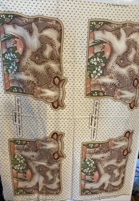 2 Toys from the Attic BUTTERCUP the Cow Country Farm Kessler Pillow Fabric Panel - Image 1 of 4