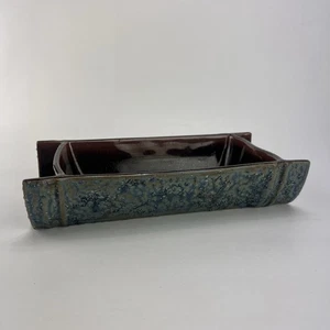 Mid Century Ikebana Vase Pottery Textured Japan Vtg 11in - Picture 1 of 15