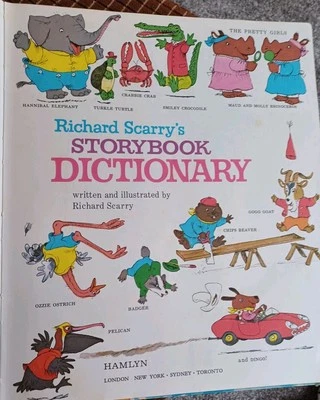 Richard Scarrys Children Storybook Dictionary 2500 Words 1000 Pictures 1976 VGC - Image 1 of 4
