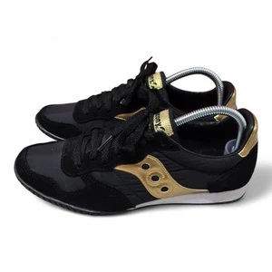 Saucony Originals Womens Bullet Shoes Black/Gold Sneakers 10 US, 8 UK, 42 EU - Foto 1 di 9