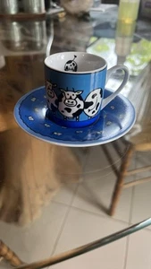 Konitz Cow Espresso Cup With Saucer - Picture 1 of 5