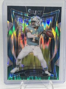 2024 Panini Select - Concourse Tua Tagovailoa #99 Black & Green Shock Prizm - Picture 1 of 2