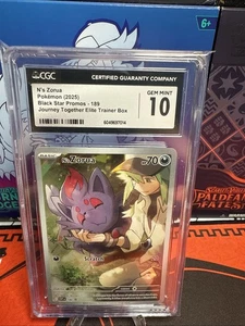 N's Zorua 189 Sv: Scarlet & Violet Promo Cards Holo CGC 10 - Picture 1 of 2