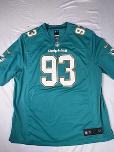 Miami Dolphins Jersey Mens 2XL Teal NFL Football Ndamukong Suh 93 Nike On Field - Picture 1 of 11