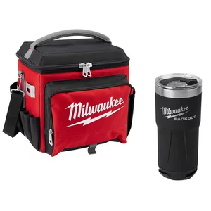 21 Qt. Soft Sided Jobsite Lunch Cooler with PACKOUT Black 20 Oz. Tumbler - Picture 1 of 11