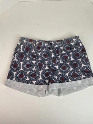 全新 Banana Republic 女式短裤 8 码,4 1/2 英寸花卉多色 — 第 1/4 张图片