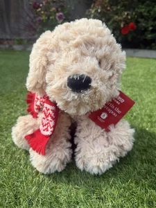 CURTIS the CAVAPOO DOG BEIGH DOG with SCARF 11"PLUSH CUDDLY SOFT TOY TEDDY BNWT - Picture 1 of 6