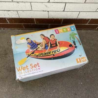 Intex Explorer Pro 300 Set Inflatable Boat with Oars and Pump - EX DISPLAY - Image 1 of 2