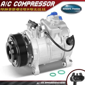 AC Compressor w/ 6-Groove for BMW E84 X1 2013-2015 2017-2019 F25 X3 F26 X4 2.0L - Picture 1 of 9