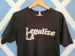 Vintage American Apparel ' Legalize L.A ' Immigration Protest Black T-Shirt RARE - Picture 1 of 10
