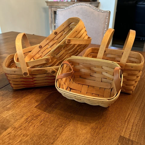 Longaberger Basket Lot of 4, 2-2000 Woven Memories, Little Market, Tea ⭐️New⭐️ Cover