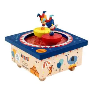 Music Box Baby Gift Traditional Keepsake Baby Shower Birthday Dancing Acrobats - Picture 1 of 1