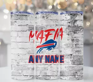 PERSONALIZED BUFFALO BILLS MAFIA TUMBLER 20 OZ - Picture 1 of 1