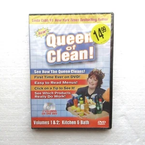 NEW DVD: QUEEN OF CLEAN Linda Cobb Vol 1 & 2: Kitchen & Bath Natural Cleaning - Picture 1 of 3