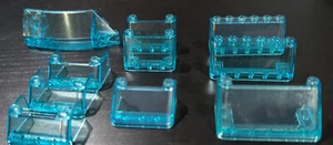 LEGO Transparent Light Blue Window Panels Lot | 1 OZ | Clear Blue Glass Screens - Picture 1 of 5