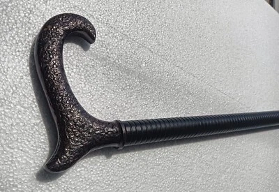 Bastone da trekking in acciaio inox canna argento 97 nobile lusso vintage fat... - Immagine 1 di 4