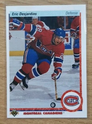 1990-91 UPPER DECK ERIC DESJARDINS ROOKIE #428 MONTREAL CANADIENS - Image 1 of 2