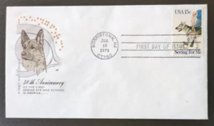 15c Seeing Eye Dogs # 1787 FDC 1979 House of Farnam - Picture 1 of 2