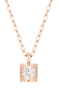 J.Estina J.Fenella 14K Necklace JJJTNQ4BF077R4420 14K Rose Gold Cubic Zirconia - Picture 1 of 9