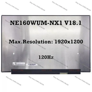 NE160WUM-NX1 V18.1 16.0" 1920×1200 LCD Écran Affichage Panneau Matrice Laptop - Afbeelding 1 van 2