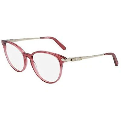 NUEVO Salvatore Ferragamo SF 2862 623 Cristal Cereza Anteojos 55mm con Estuche SF Foto 1 de 2