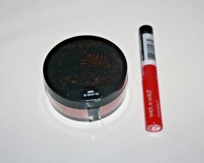 Wet n Wild Megaglo Loose Powder #399A + Lip Gloss #547C Lot Of 2 Sealed  - Image 1 of 2