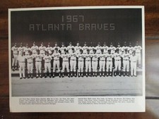 1967 ATLANTA BRAVES TEAM Picture(HANK AARON/FELIPE ALOU/RICO CARTY/JOE TORRE