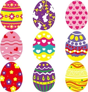 Easter Egg Cutouts for Spring Bulletin Board Classroom Decoration 45Pcs - Picture 1 of 3