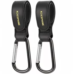 2Pack Universal Baby Stroller Hooks Clips for Hanging Bags and Black - Picture 1 of 5