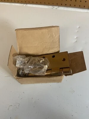 Stanley Door Hinges 06-8381 RDF-179 4”x 4”Brass Hinges NOS made in USA - Image 1 of 4