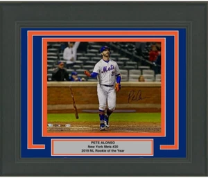 FRAMED Autographed/Signed PETE ALONSO New York Mets 16x20 Photo Fanatics COA - Picture 1 of 1