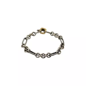David Yurman Two-Tone Figaro Link Bracelet - Picture 1 of 3