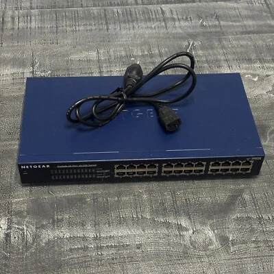 Netgear ProSafe JFS524 24 Port Fast Ethernet Network Switch TESTED - Image 1 of 4