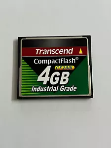 Transcend TS4GCF200I 4GB Industrial Grade Compact Flash CF Card 220X CF200I SLC - Picture 1 of 7