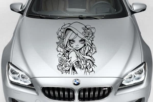 Tribal Gothic Girl Fantasy Anime Vinyl Decal Graphic Car Truck Hood Side USA - Foto 1 di 1