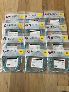 12 Neu FS.Com Glasfaser Patchkabel 50/125 OM4 Multimode 5M LC/UPC-LC/UPC DPX - Bild 1 von 2