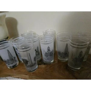 Vintage TX 150 Anniversary Frosted High Ball Glasses Set of 10 Alamo, Golead... - Picture 1 of 12