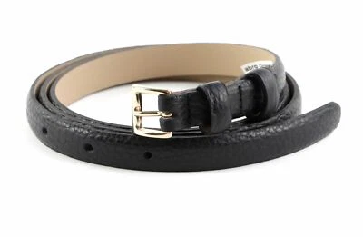 abro Leather Adria Women's Belt W80 Gürtel Accessoire Black / Gold Schwarz Neu - Bild 1 von 2