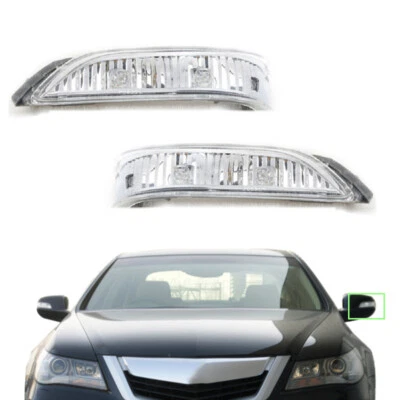 LED Rearview Mirror Lamp Signal Light Pair For Honda Accord 08-13 ACURA RL 07-10 - Image 1 of 4