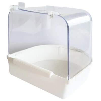 DUVO PLUS Vogel-Badehaus aus Kunststoff - 12 x 13 x 13 cm - Vogel Badehäuschen