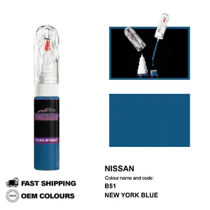 FOR NISSAN NEW YORK BLUE B51 Touch Up Paint Pen Brush Fix Kit Scratch Chip Set - Picture 1 of 8