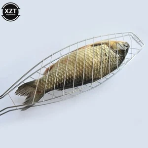Roasting Fish Grilling Basket Vegetable with Folding Handle  - Picture 1 of 6