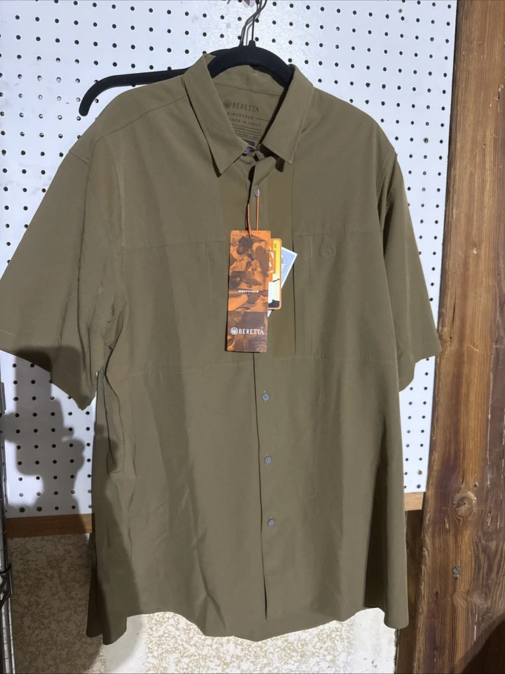 Beretta TKAD Flex Short Sleeve Shirt Men's XXL Color: Earth (olive) - Image 1 of 4