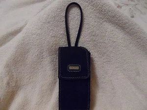 HANDY NINE WEST BLACK WRISTLET PURSE PHONE HOLDER GLASSES ID COINS CARRIER CASE - Picture 1 of 6
