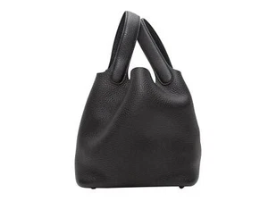Noir Hermes Clemence Picotin Lock Handbag - Picture 1 of 6